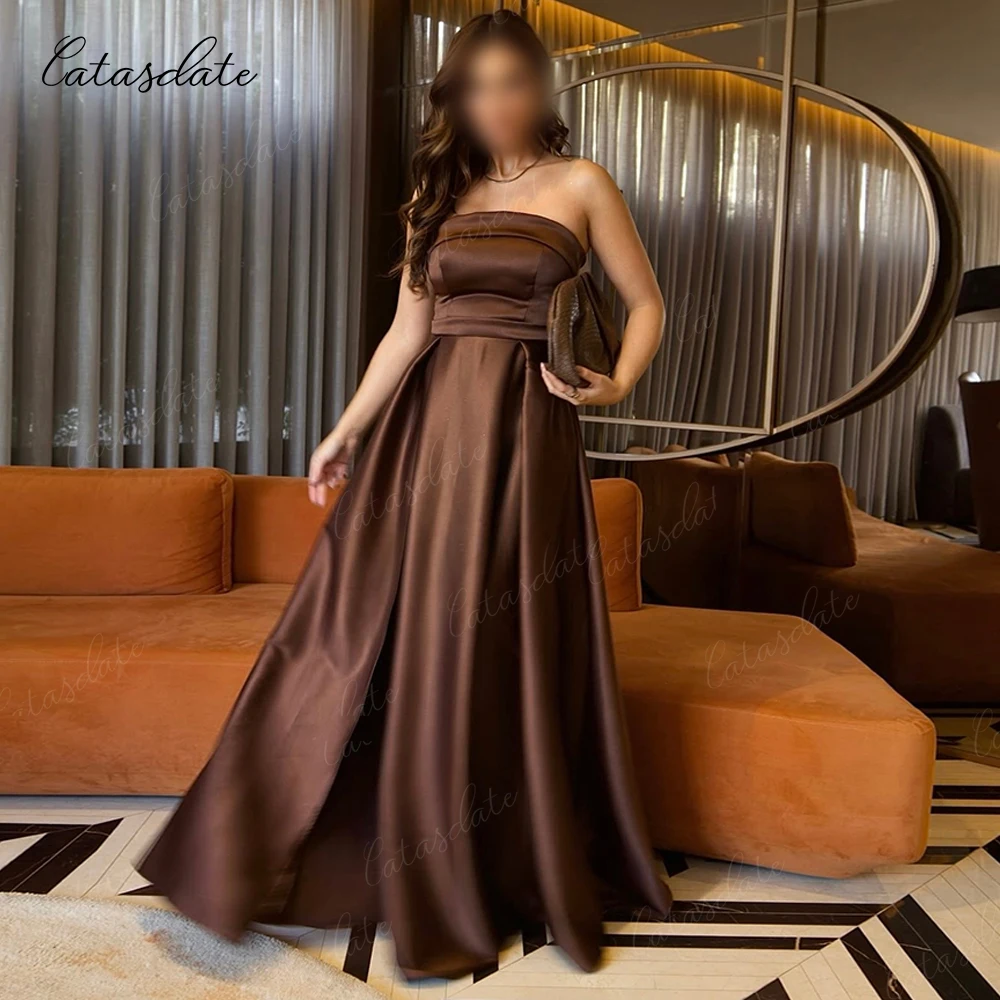 Catasdate vestido de baile linha A, vestido de noite de cetim com coração, plissado, فسات chter 3), para mulheres, personalizado