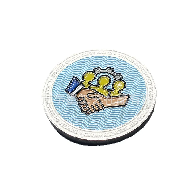 Customized. Metal Commemorative Coin Factory Scenic Area Museum Tourism Animation Design-Plated Paint Coin