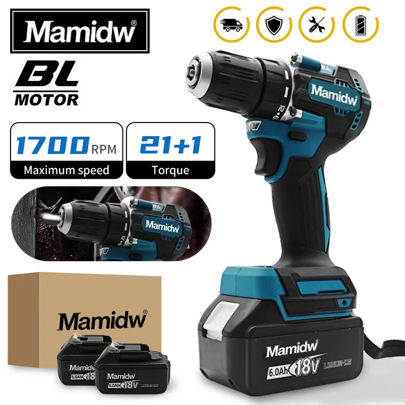 

For Makita DDF487 18V Screwdriver Cordless Percussion Drill Electric Variable Speed Brushless Motor Impact Power Tools Drill