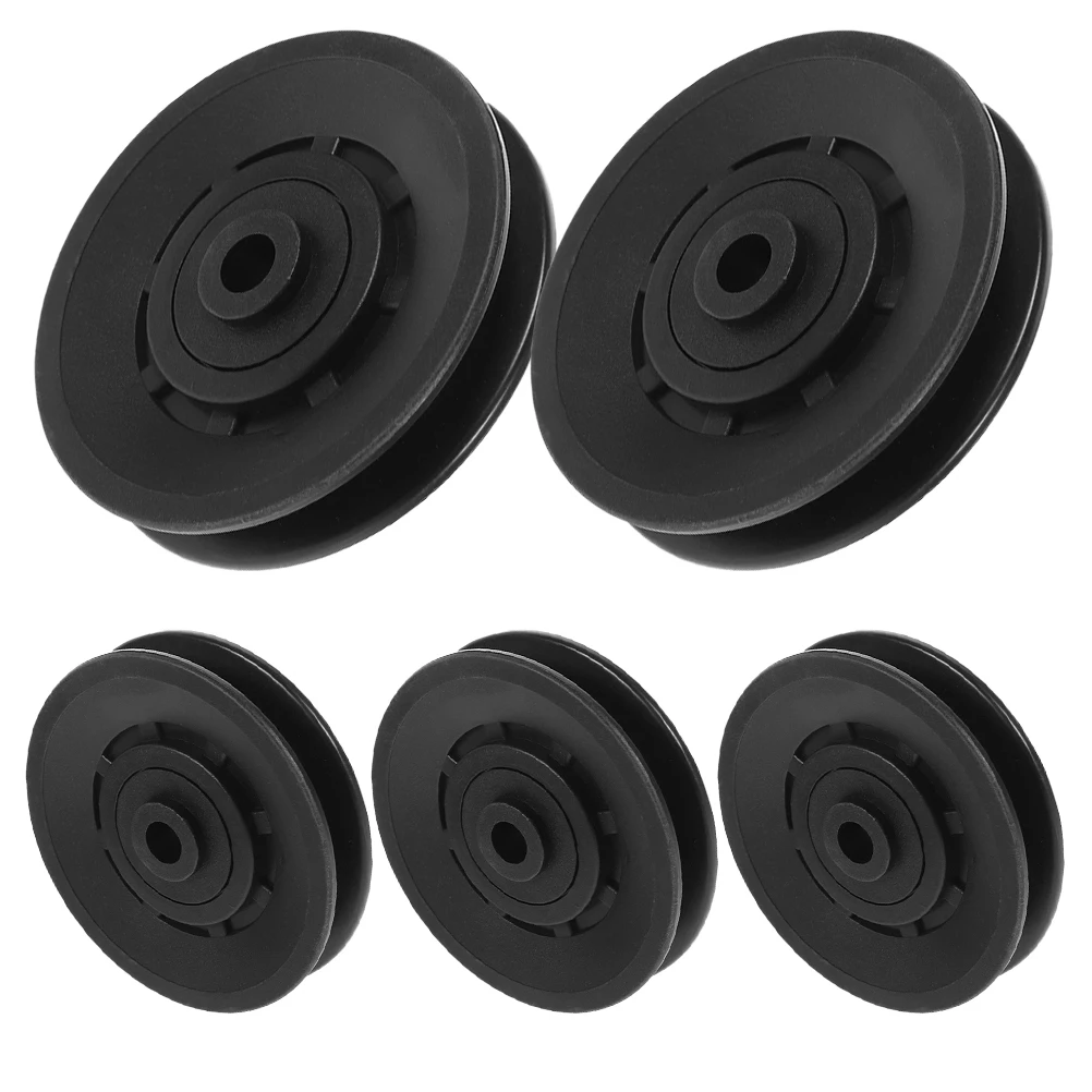 

5Pcs Pulley Wheel Cover Pa6 Material Precision Made Fitness Accessory Easy to Follow Installation Steps Gym Pulley Wheel