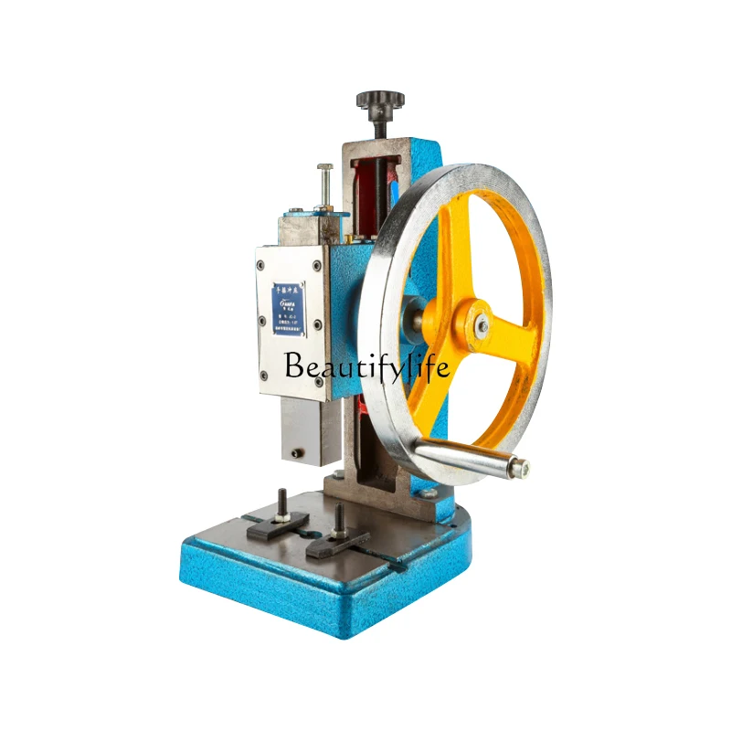 

1 2-0.6 T-1T tons, hand crank punch, hand plate punch/manual press, press small punch