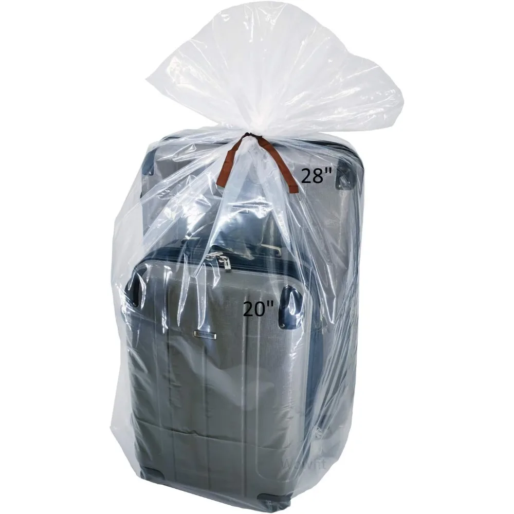 5 ct 40x60 inches extra large clear plastic bags perfect for car seat, luggage, suitcase, stroller, chair, kids bike and attic