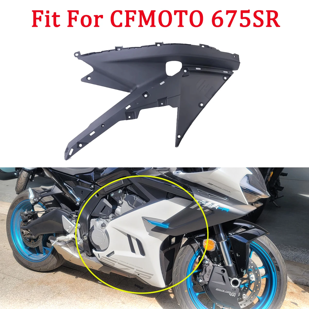 

Motorcycle accessories radiator left and right decorative panels inner protective panel CF650-10 shell Fit For CFMOTO 675SR