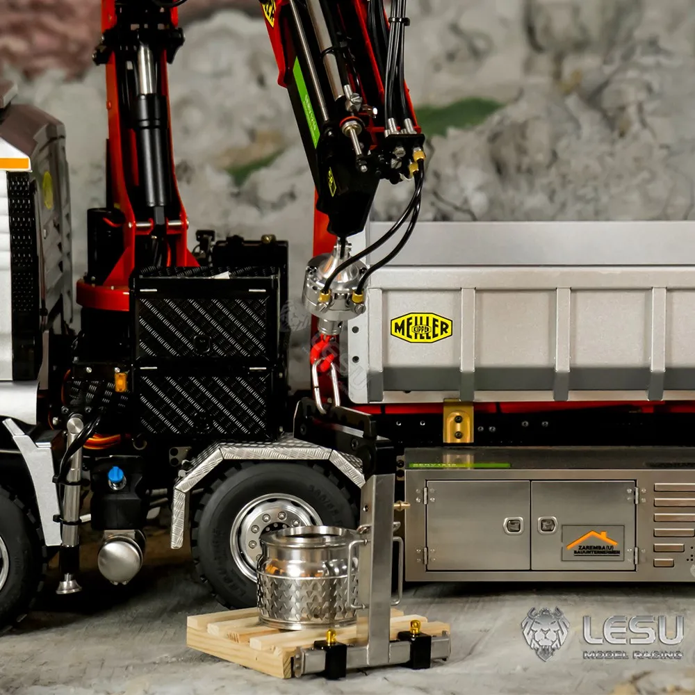 LESU Metal Hydraulic Rotary Cylinder with Hook 270° for 1/14 RC Crane Dump Truck Upgraded Part Model Toys TH22562