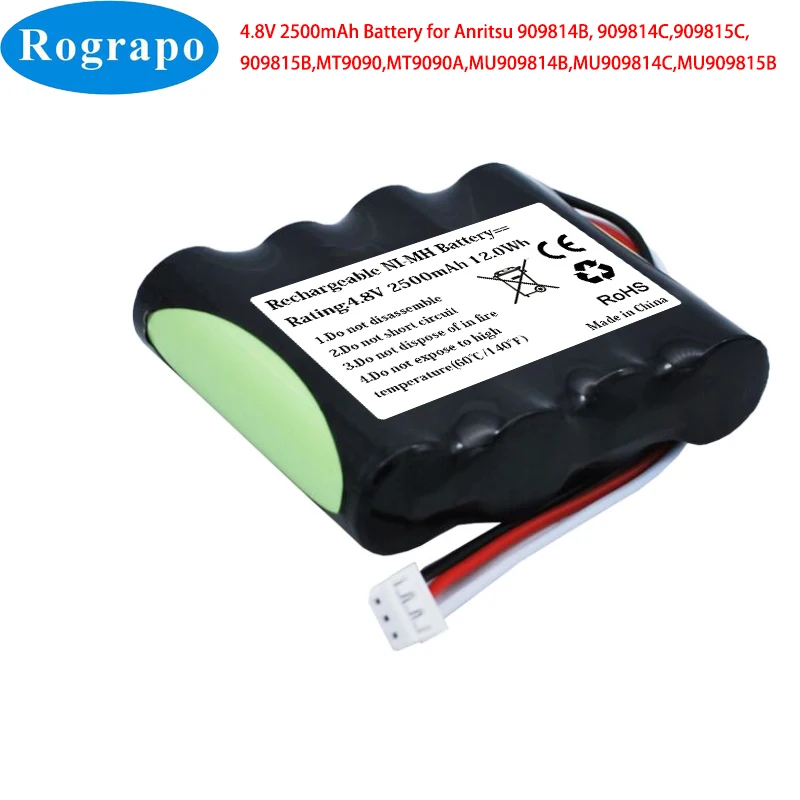 New 4.8V 2500mAh Battery for Anritsu 909814B, 909814C, 909815C, 909815B, MT9090, MT9090A, MU909814B, MU909814C, MU909815B