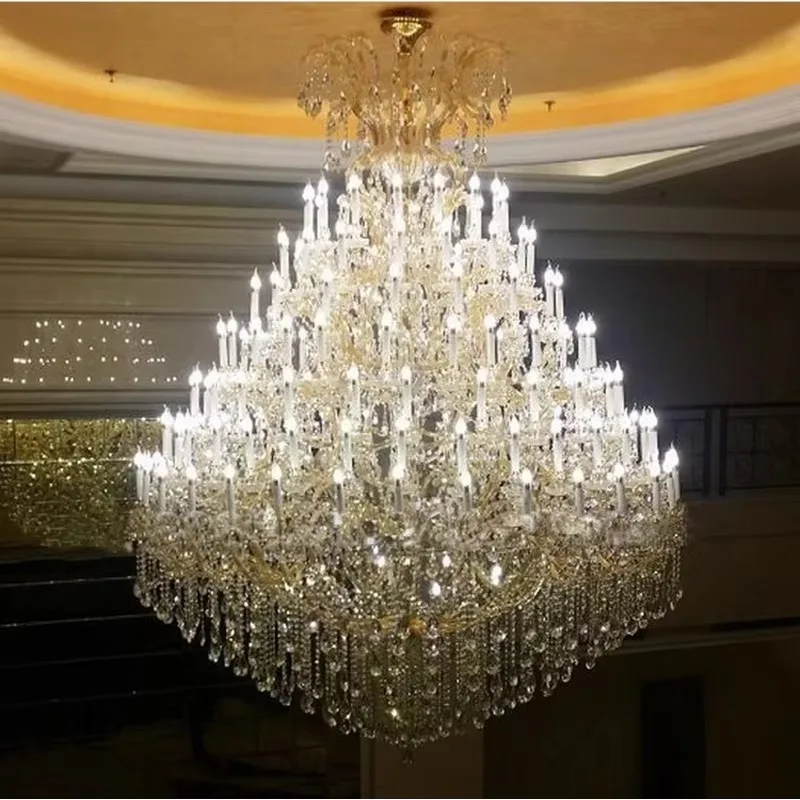 Factory Chandelier European Luxury American Style Grand Villa Living Room Dining Room Crystal Big Size Chandelier