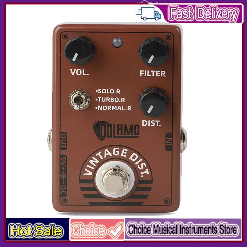 

Dolamo D-11 Vintage Distortion Guitar Effect Pedal True Bypass Distortion Effect Pedal Electric Guitar Parts & Accessories