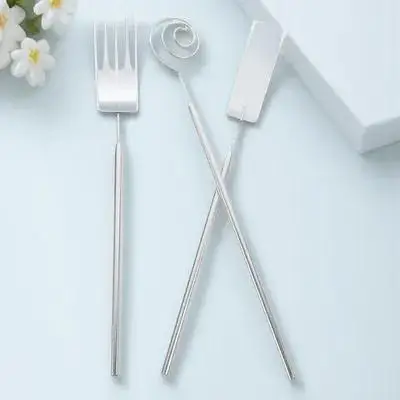 

1 Set Stainless Steel Hot Pot Forks 2 Prong Spiral 3 Prong Fondue Tools For Chocolate Cheese Fruit Barbecue Kitchen Gadgets