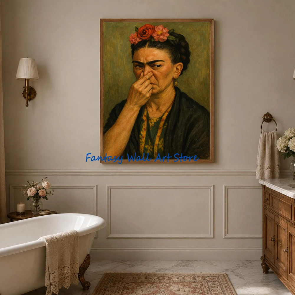 Stinky Toilet Victorian Vintage Funny Art Poster Celebrity Classic Fine Art Print Canvas Painting Modern Bathroom Wall Art Decor