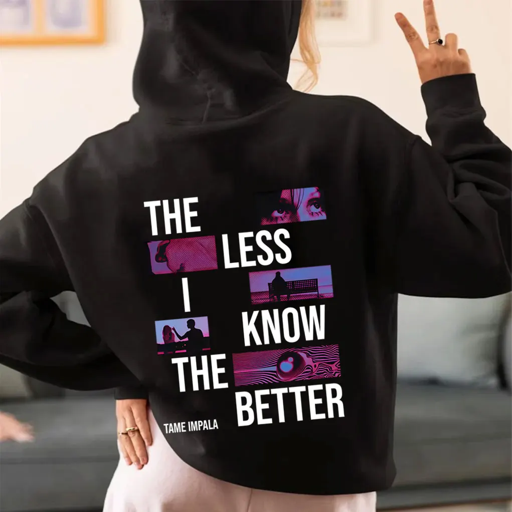 

Rock Band Tame Impala Currents The Less I Know The Better Hoodie Men Women Casual Oversized Streetwear Male Fashion Sweatshirt