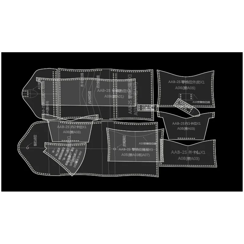 Laser cut acrylic Stencil template DIY small card holder folding wallet sewing pattern Leathercraft tool set 11*9.5*2cm