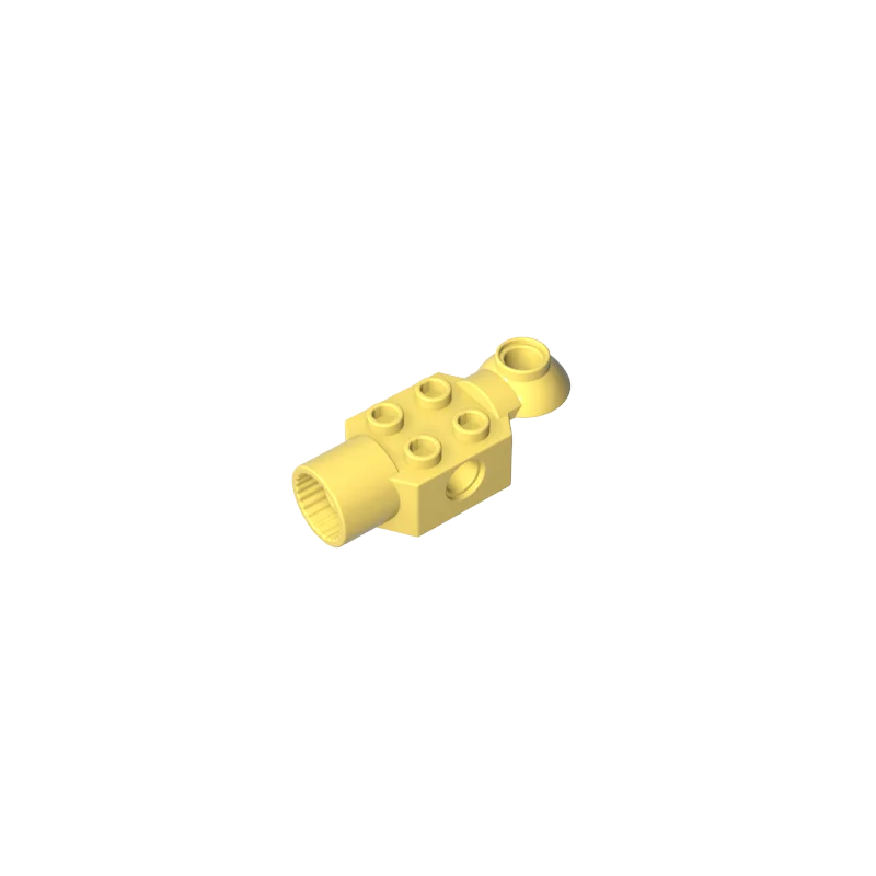 Gobricks 1Pc 47452 Technic Baksteen Gemodificeerde 2x2 Onderdelen met Pin Hole Rotatie Gezamenlijke Bal Half Horizontaal Compatibel met Deeltjes