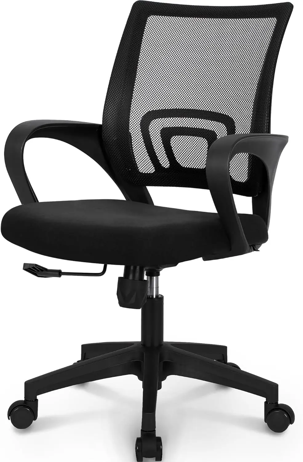 

Ergonomic Mesh Office Chair with Lumbar Support, Adjustable Height Swivel for Home and Gaming Tasks in Black