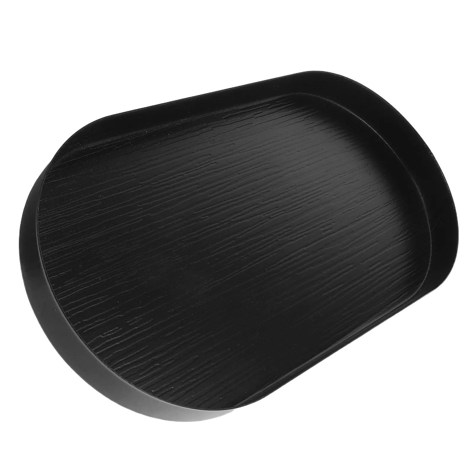Plateau ovale en fer noir, organisateur décoratif pour salle de bain, présentoir à bijoux, porte-clés d'entrée, plateau de rangement pour comptoir.