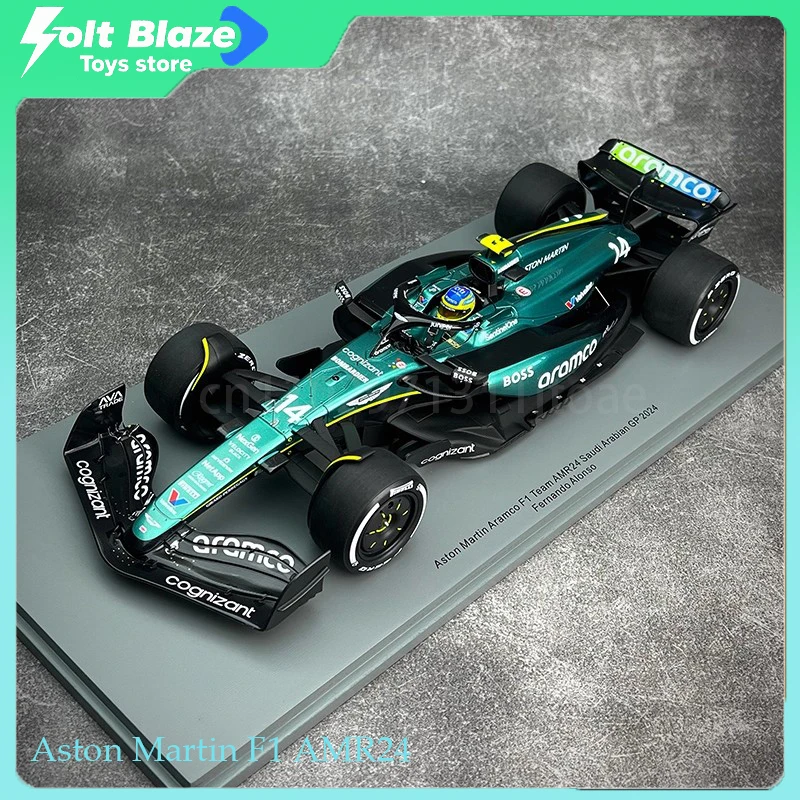 

Spark 1/18 Aston Martin F1 AMR24 2024 Saudi Arabian Grand Prix Alonso #14 Racing Car Model Resin Static Display Boy Toys Gift