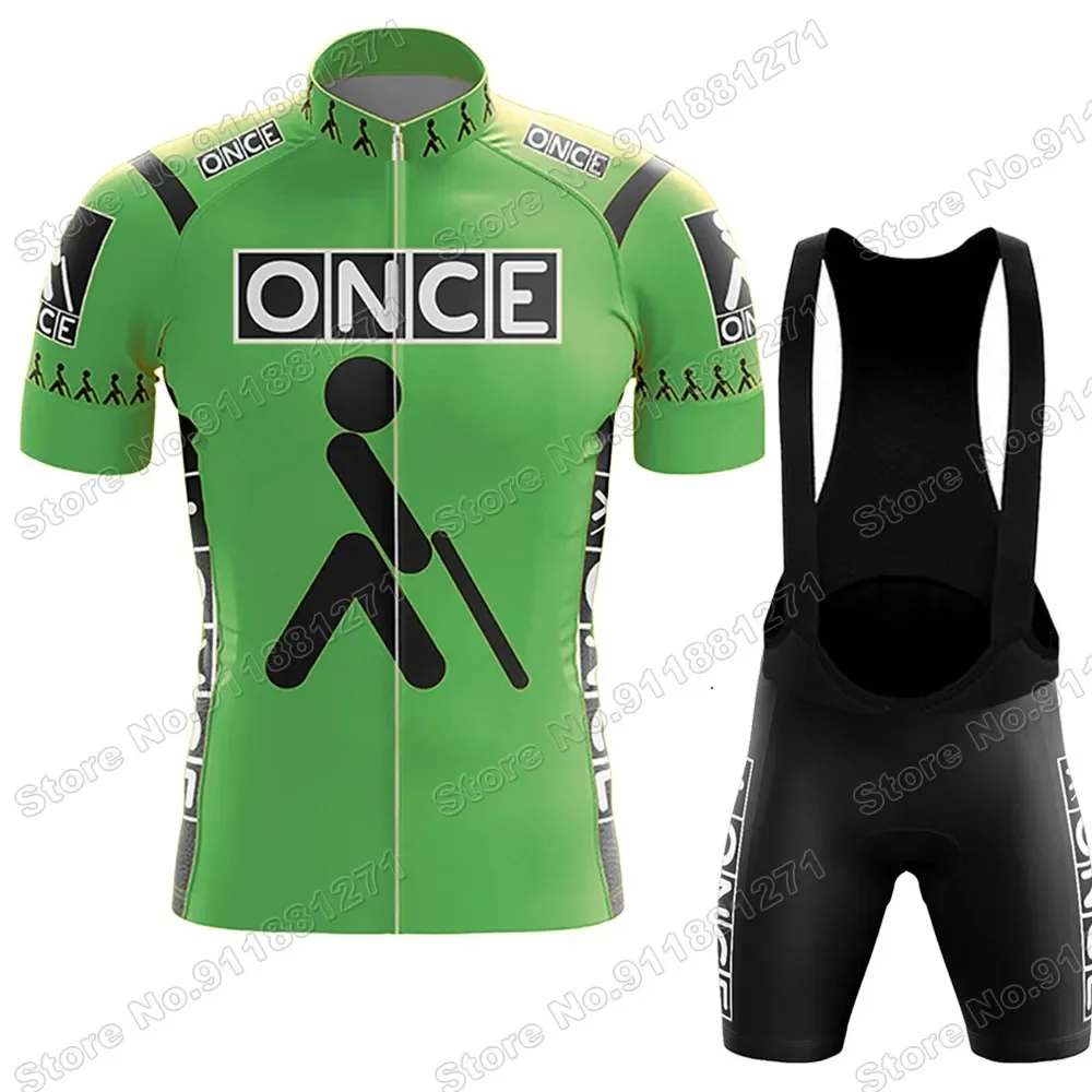 2024 Retro Once Team Cycling Jersey Set Mens Summer Bicycle Clothing Road Bike Shirts Suit Bicycle Bib Shorts MTB Ropa Maillot