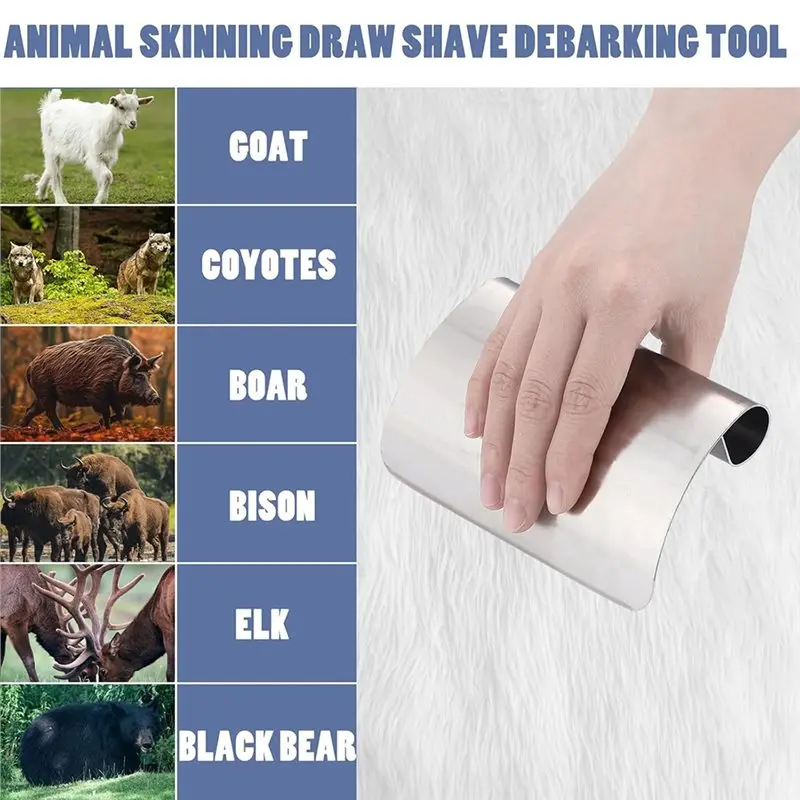 2025 حار نمط 2 قطعة سكين اللحم سكين التحنيط أداة لوازم الفولاذ المقاوم للصدأ الحيوان إخفاء مكشطة اللحم إزالة السيارات سكين