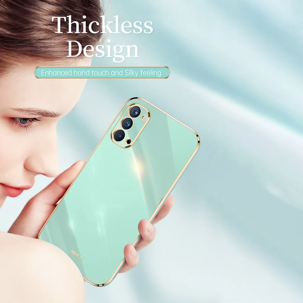 Phone Case for OPPO Reno 4 4F 4Pro 5G 3 Pro Casing 6D Plating Soft Silicone Shockproof Back Cover