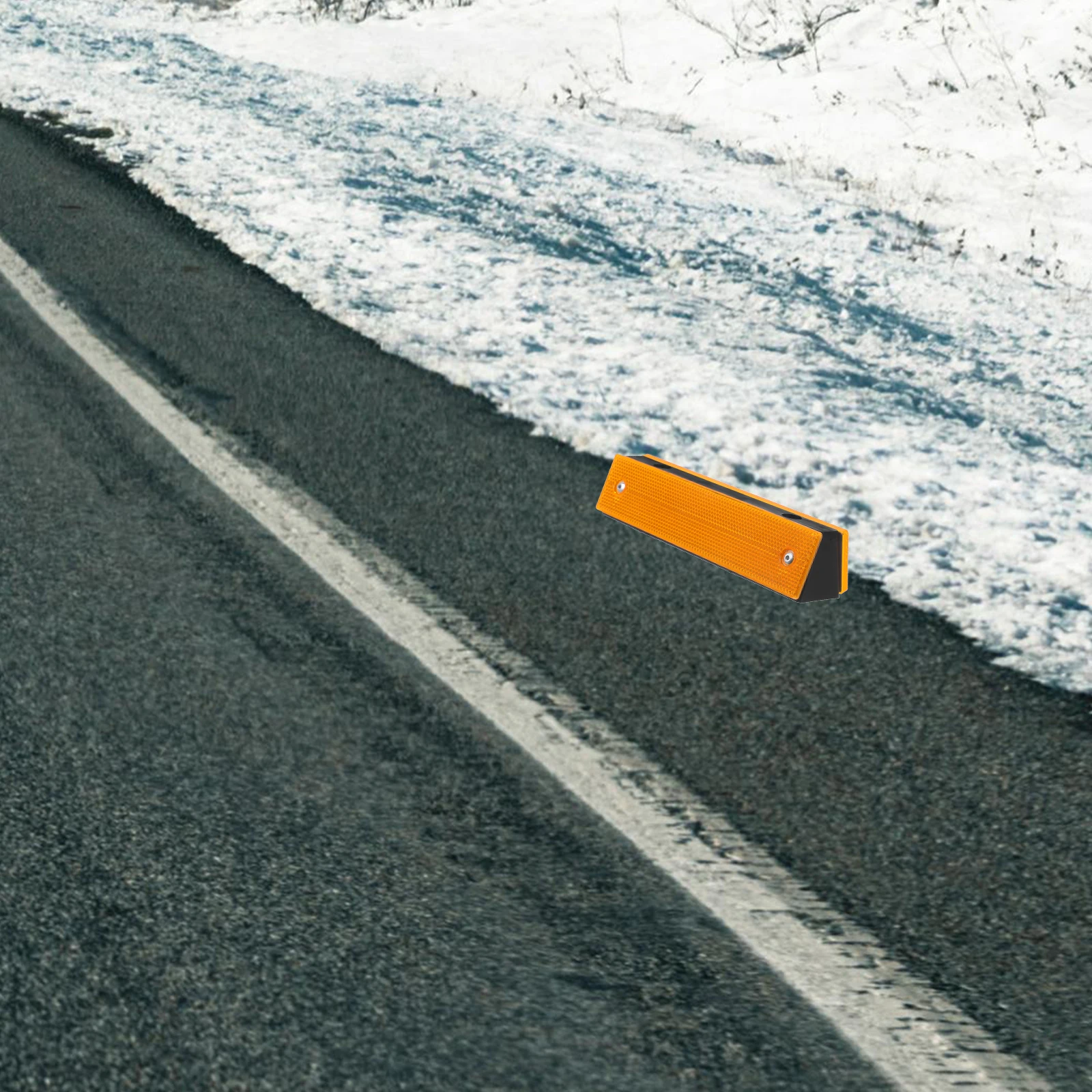 

2pcs Reflective Delineators 180x40mm Rectangular Road Reflector Driveway Markers Pavement Indicators Garage Highway