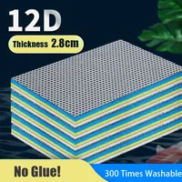 12D 12-layers Aquarium Filter Sponge Bio Media No Glue High-density Fish Tank Pond External Filter Cotton Skimmer Accessories