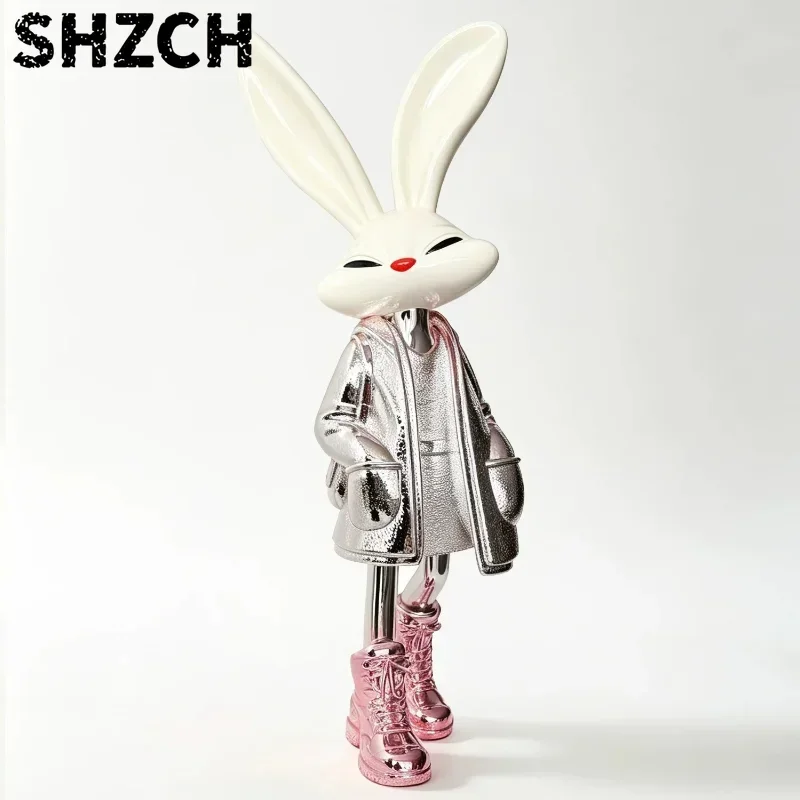 63 Cm Rabbit-shaped Ornament for Living Room TV Stand: A High-End Decorative and Creative Tabletop Decoration Gift