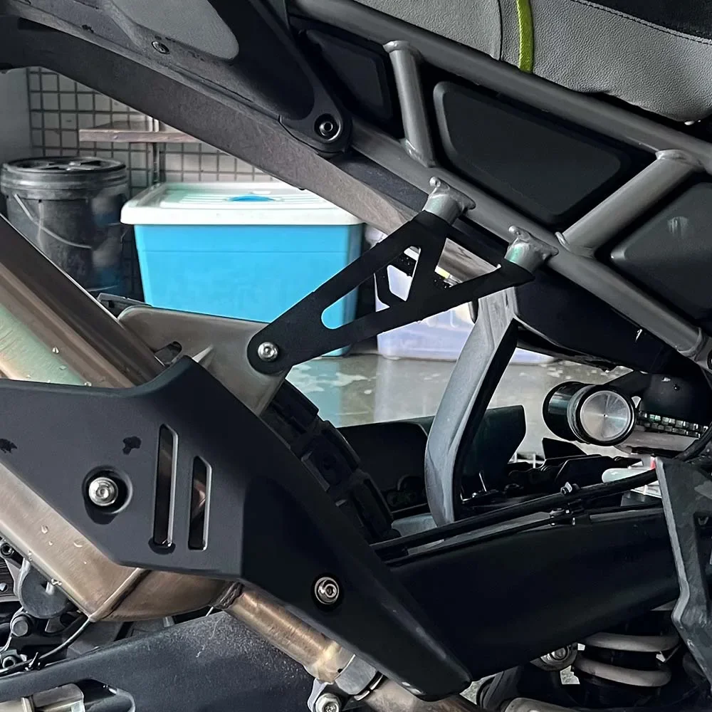 For CFMOTO MT450 IBEX 450 MT 2024 2025 450MT Motorcycle Exhaust Hanger Bracket Muffler Suppor Rear Footrest Blanking Plate