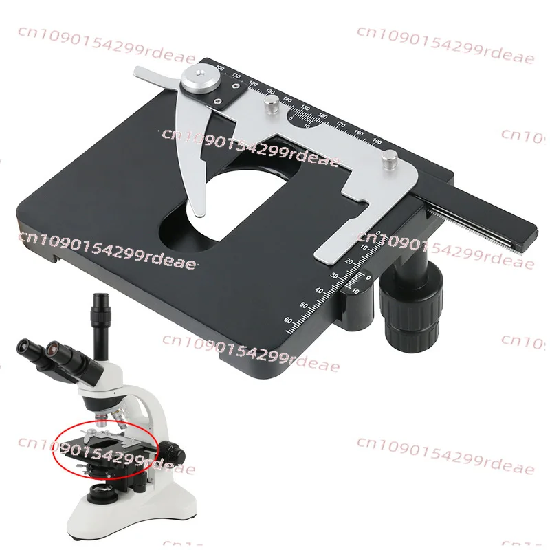 Microscope XY axis moving platform, caliper measuring ruler fine-tuning stage
