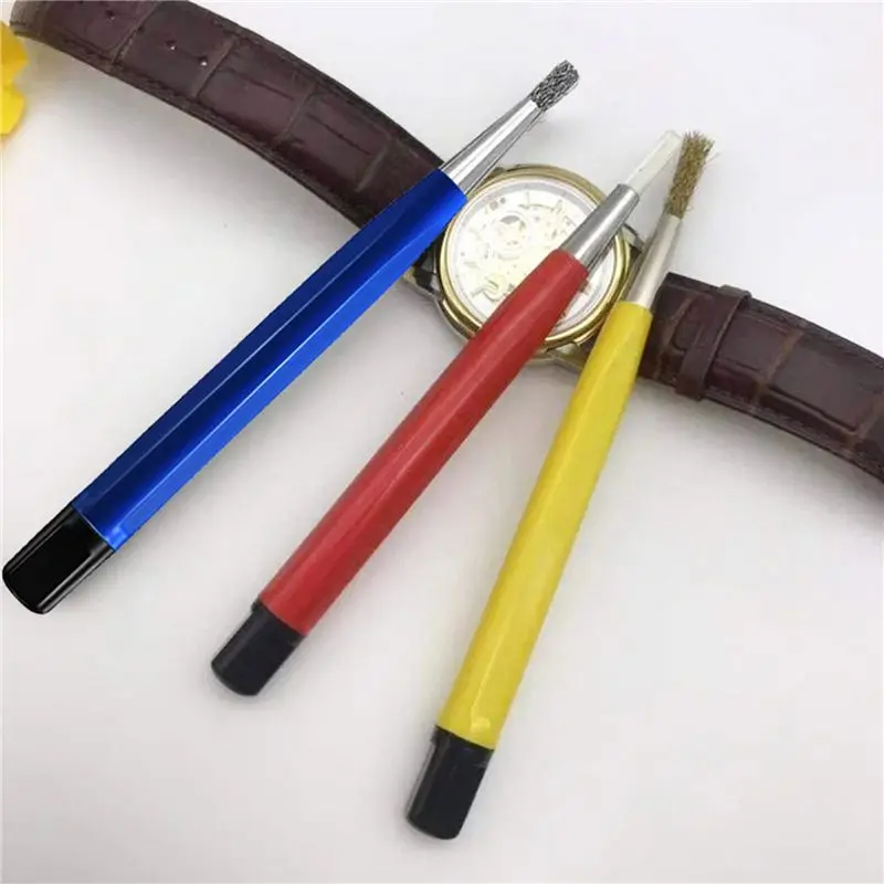 6Pcs Fiberglass Steel Scratch Brush Pen Fiber Bristles Polish Watch Rust Dirt Remover Jewelry Circuit Board Cleaning