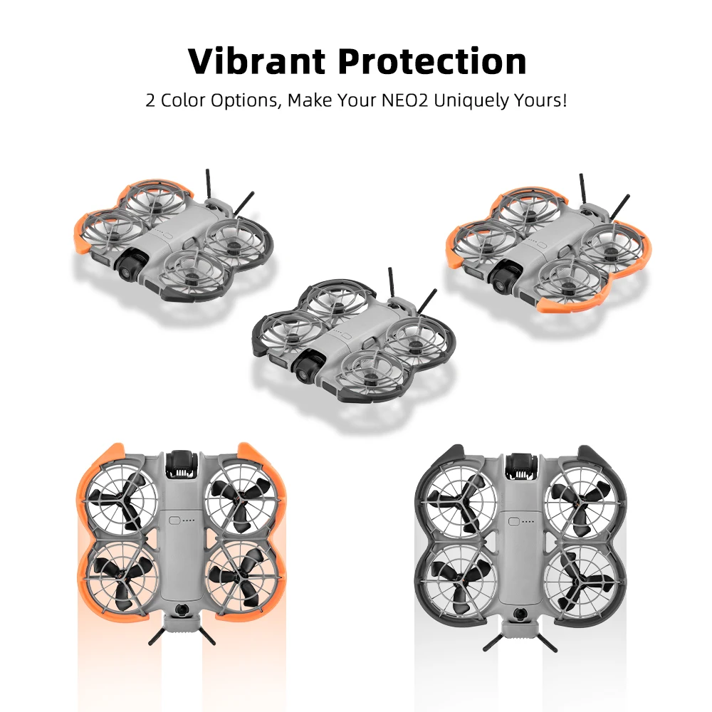 BRDRC Guard for DJI NEO 2, Orange/Gray, TPE High-Toughness Material,Impact-proof & Lightweighet,for DJI Neo 2 Accessories