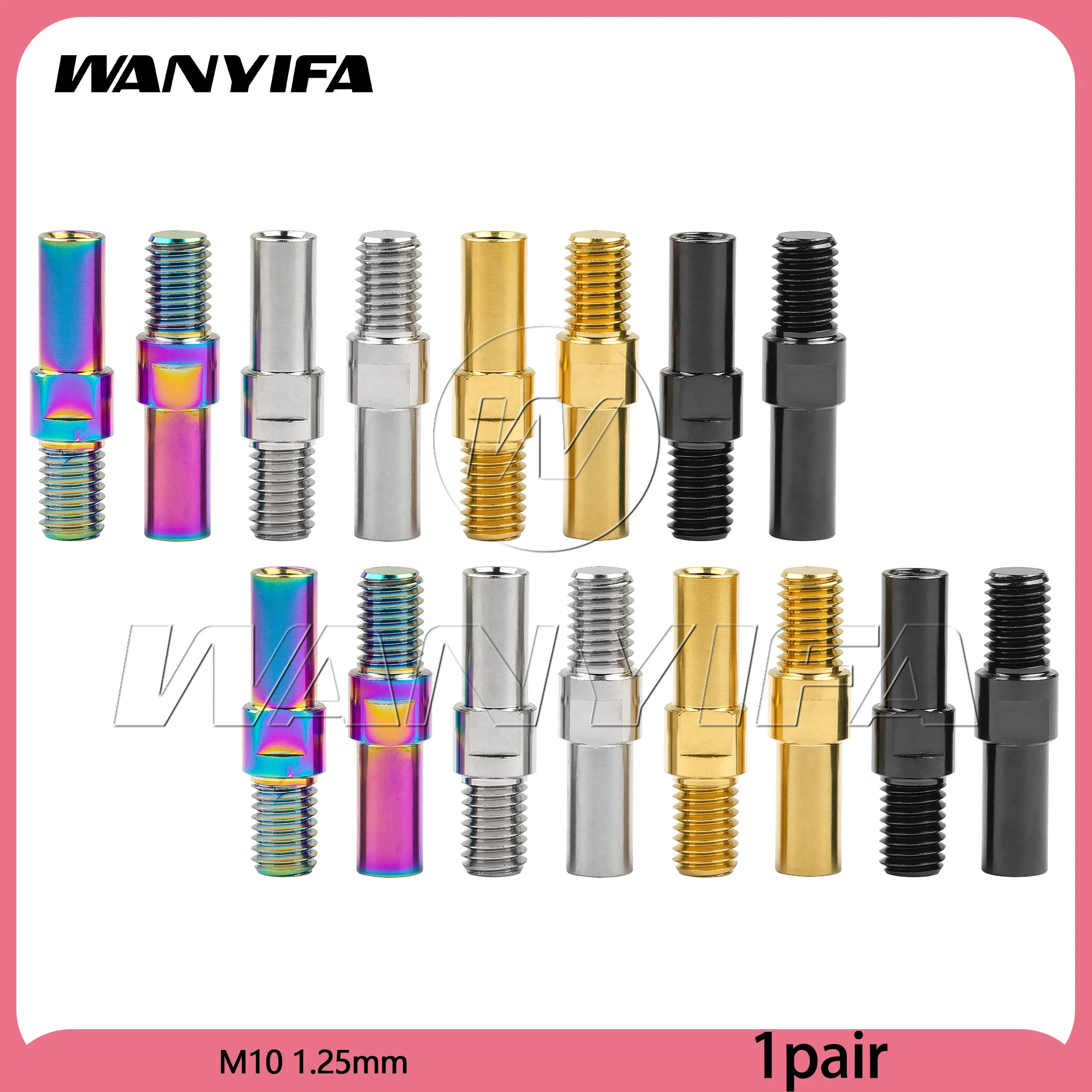 

Wanyifa 1pair Titanium Bolt M10 1.25mm Pitch for Bicycle V-Brake Base Post Bike Brake Screws