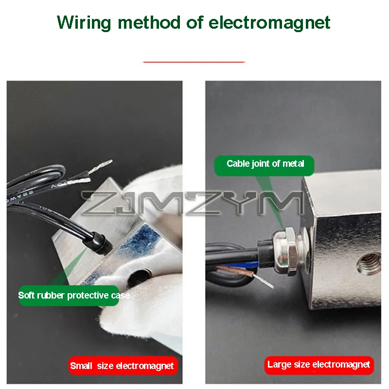 Imagem -04 - Eletroímã Retangular com Longa Barra de Sucção Forte Ímã Elétrico Otário Bobina de Cobre Vermelha Solenoide Pequeno dc 12v 24v
