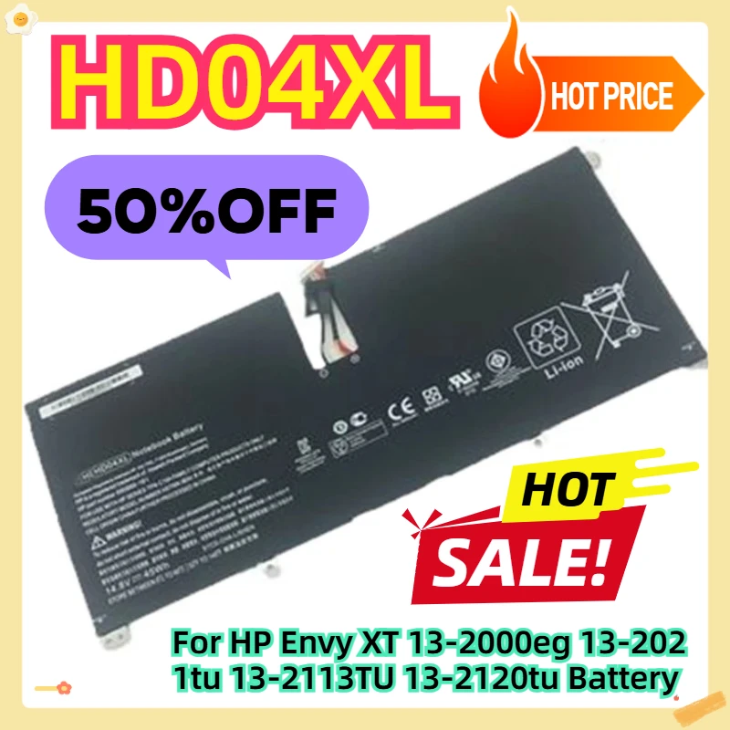 

Для HP Envy XT 13-2000eg 13-2021tu 13-2113TU 13-2120tu аккумулятор HD04XL