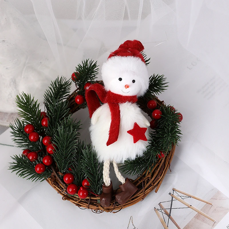 Niedlicher Plüsch-Weihnachtsmann, Schneemann, Elch, Puppe, Ornament, Weihnachtsbaum, hängender Anhänger, Dekoration, frohes neues Jahr, Navidad, Geschenke, Gastgeschenk