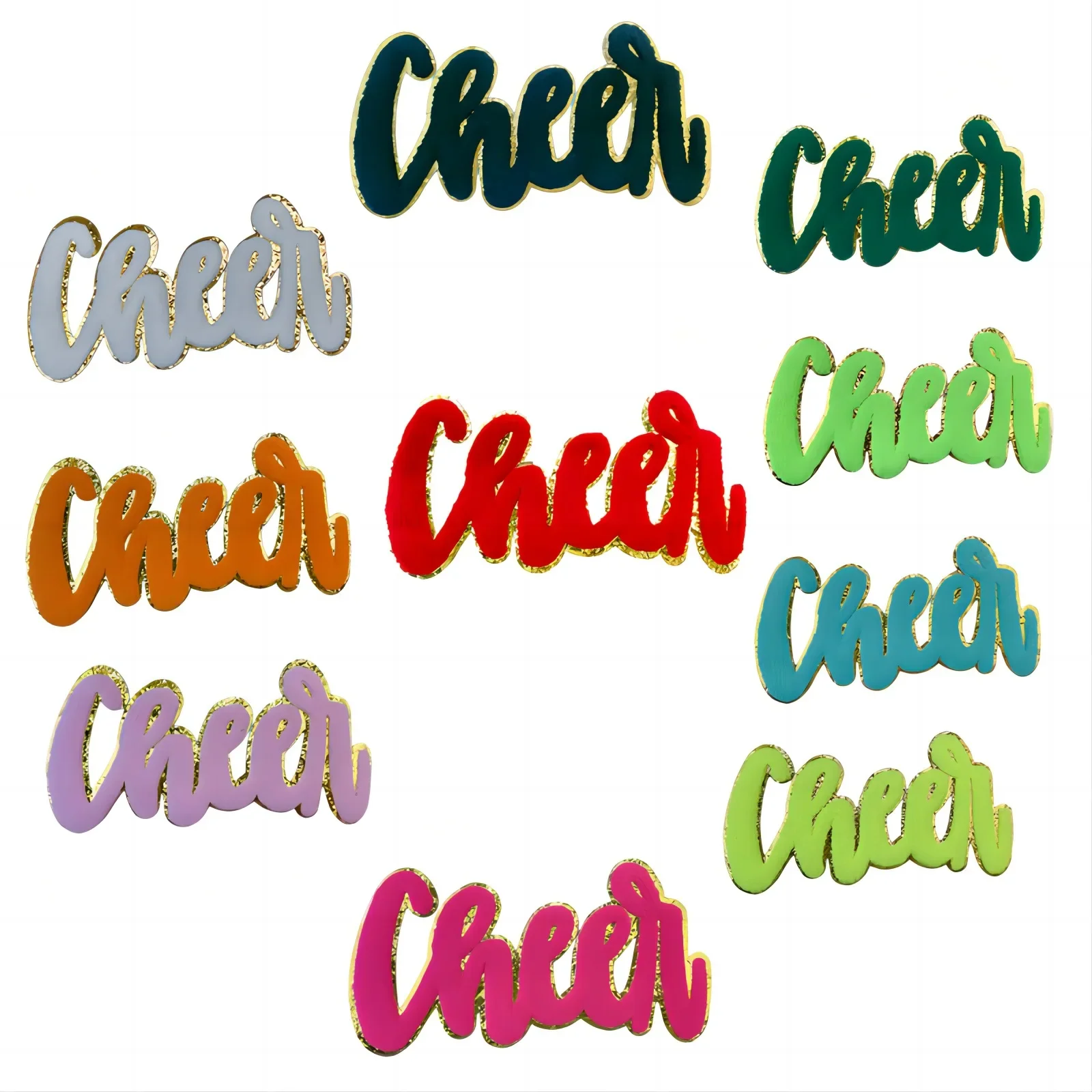 Cheer Emblem Embroidered Cloth Stickers Cartoon Flowers DIY Iron Clothing Patches