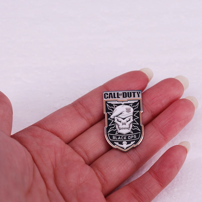 Call of duty enamel pin black ops metal badge game brooches fans gift