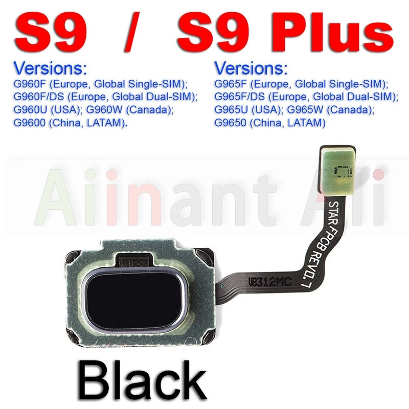 AiinAnt Back Home Button Touch ID Key Fingerprint Sensor Flex Cable For Samsung Galaxy S8 S9 Plus + G950F G955F G960F G965F