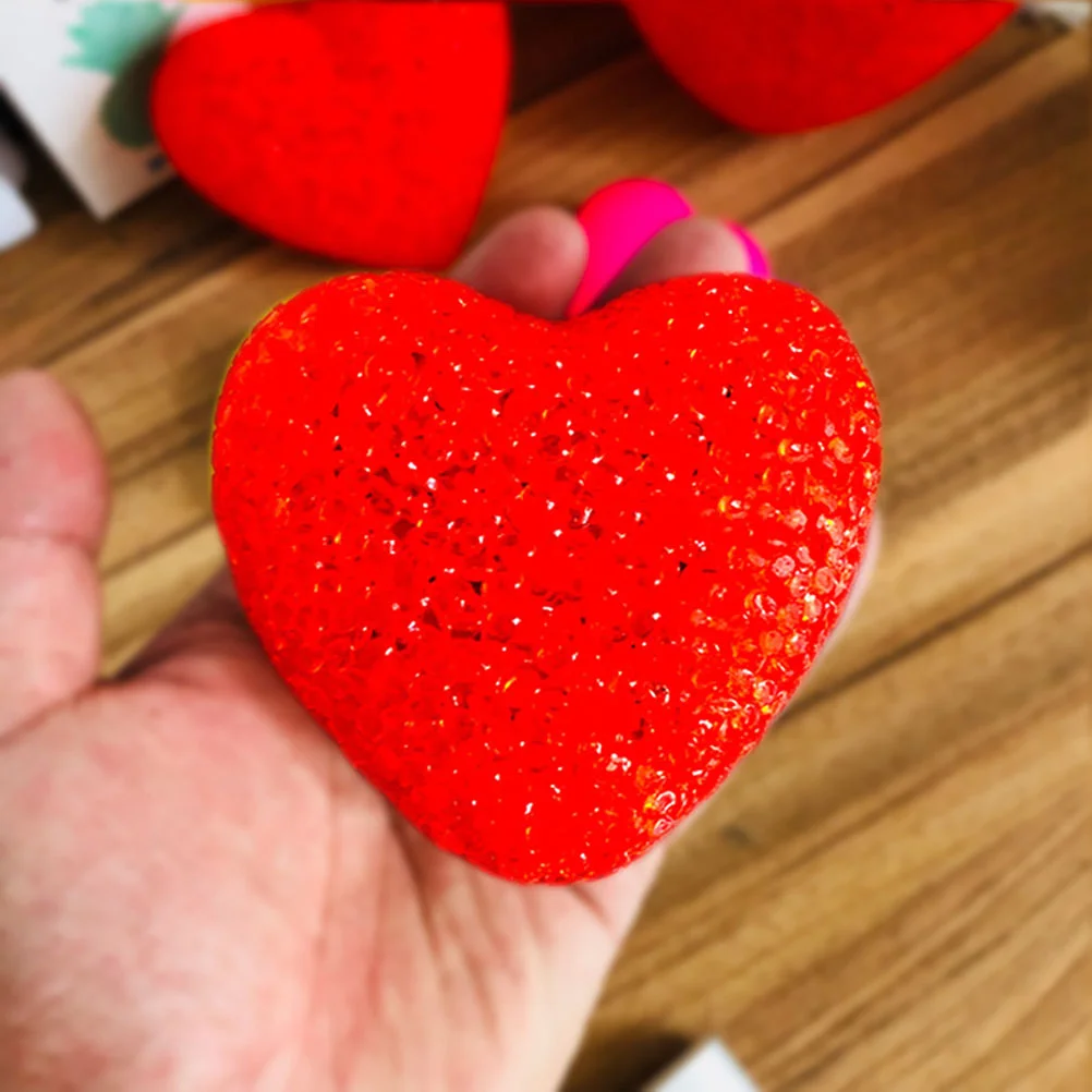 

2Pcs Heart Shaped Luminous Night Light Props Glow Decorations Heart Shaped Night Light Toy