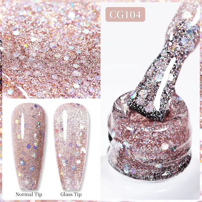BORN PRETTY 10ml or paillettes Gel vernis à ongles cristal Semi Permanent tremper UV Gel vernis Nail Art manucure Base couche de finition