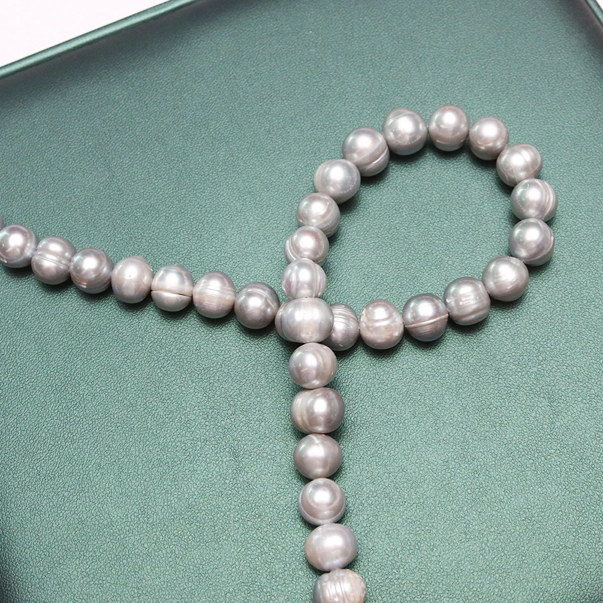 10-11mm 100% Gray Natural Freshwater Pearl Nearround Loose Spacer Beads for Jewelry Making DIY Necklace Bracelet Accessories