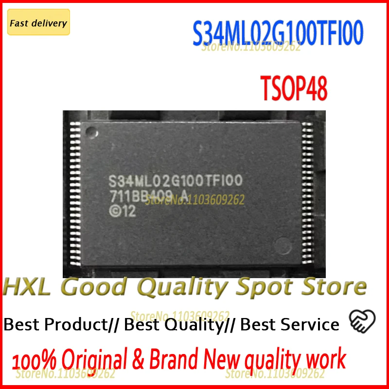 S34ML02G100TFI00 S34ML02G100 S34ML02G  TSOP48 5PCS/lot