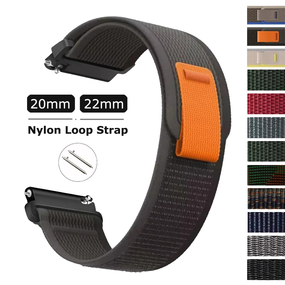 Pulseira de Nylon para Relógio Esportivo 20mm 22mm para Xiaomi Watch 2pro S5 S4 S3 S2 S1/Mi Watch Color 2 5, Bracelete para Amazfit GTR/GTS