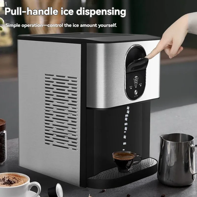 New Ice Machine Commercial Milk Tea Shop 30kg Small Irregular Granular Ice Household Automatic Ice Cube Machine