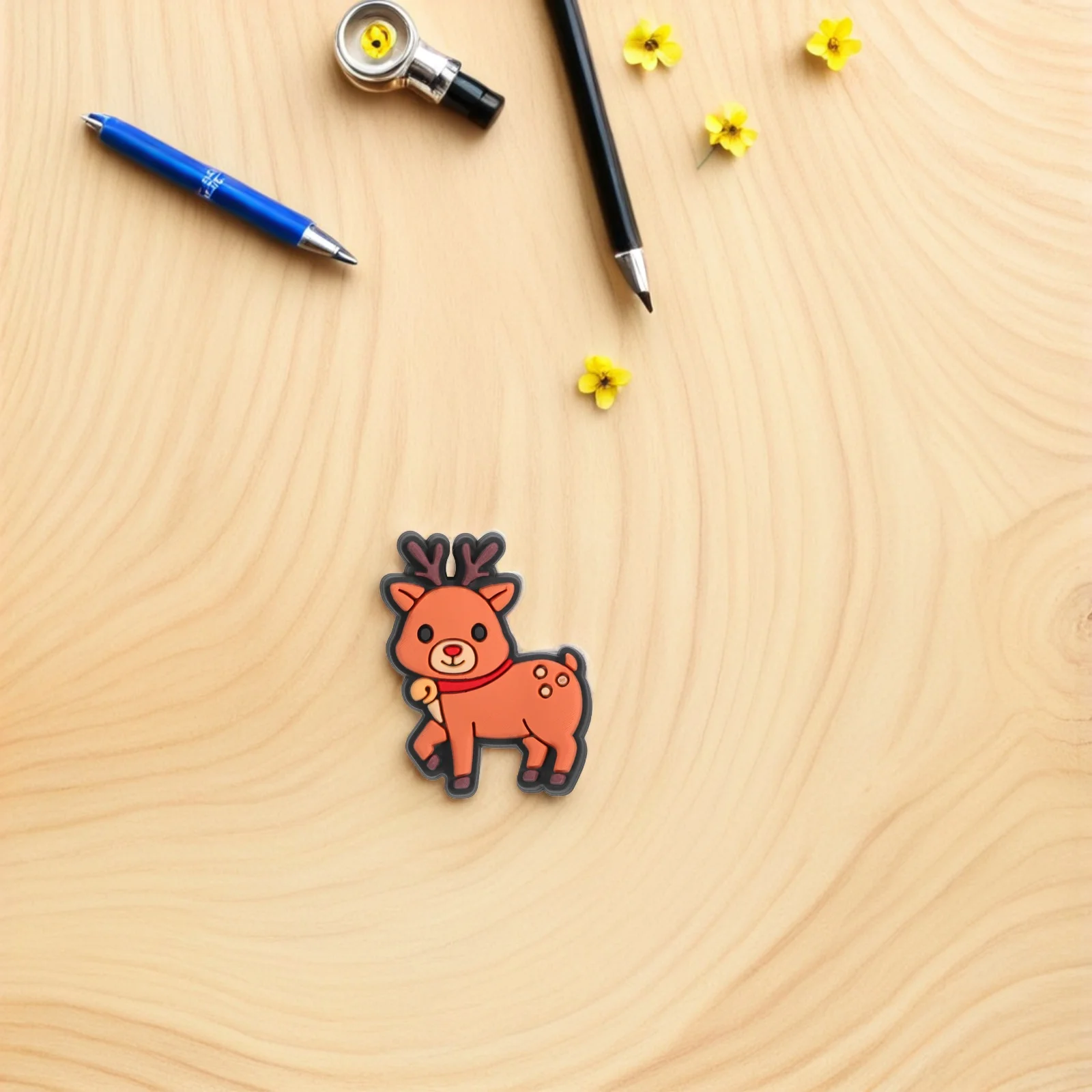 

20Pcs Christmas Reindeer Pencil Clip Cute Pen Charms School Classroom Rewards Party Favors Christmas Pencil Decorations