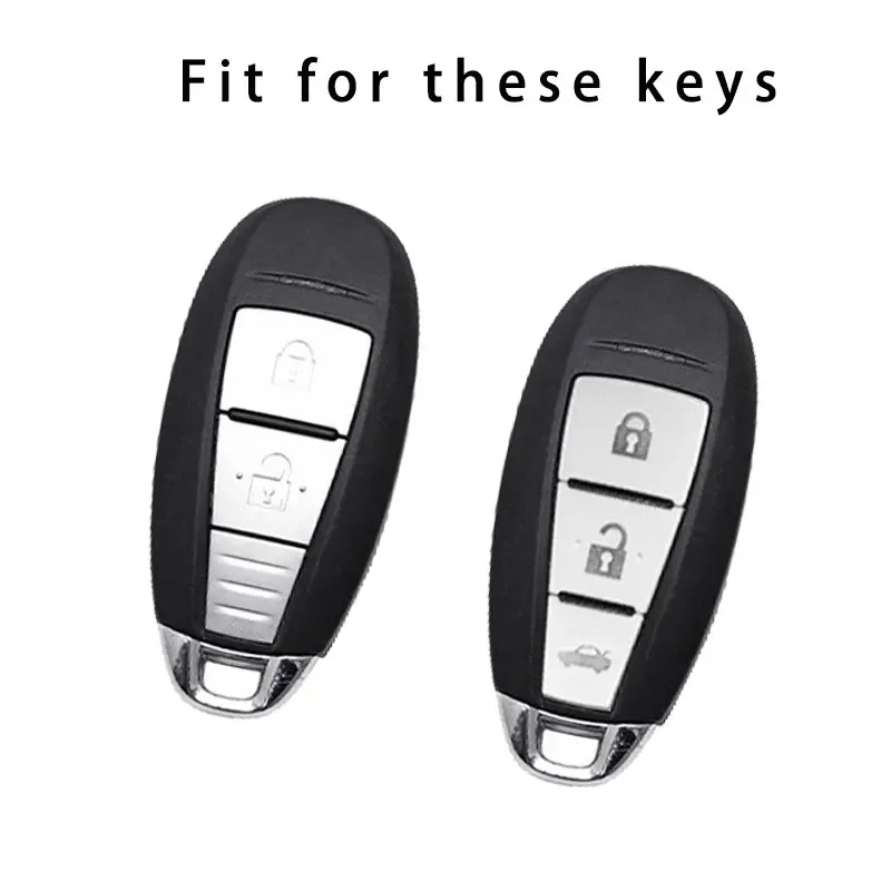 TPU Leather Auto Shell Fob For Suzuki Vitara Swift Ignis Kizashi SX4 Baleno Ertiga 2019 Car Key Case Cover Accessories