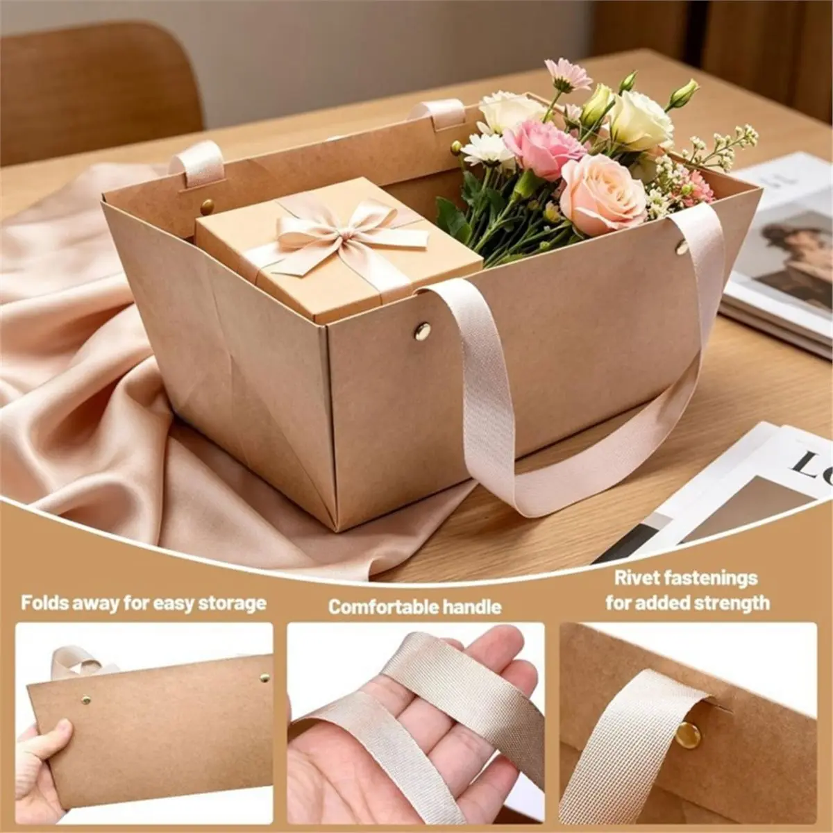 Multi-use Gear 10 Pcs Basket for Gifts Empty DIY Bulk Party Gift Basket Kit with Handles Market Trays for Packages Wrapping Part