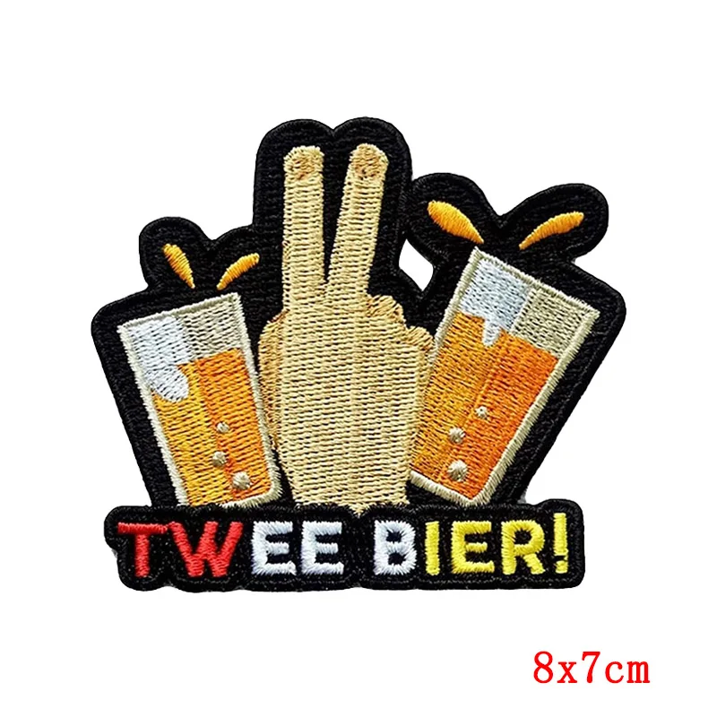 Borduurpatch Nederland Oeteldonk Geborduurde patches Opstrijkbare patches Carnaval voor Nederland Patches voor kleding Naai DIY