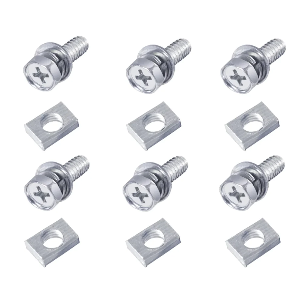 

72 шт., болт для аккумулятора из нержавеющей стали 304 с квадратными гайками, комплект клеммных болтов и гаек для аккумулятора мотоцикла, M6x10/12/14/16/18/20 мм