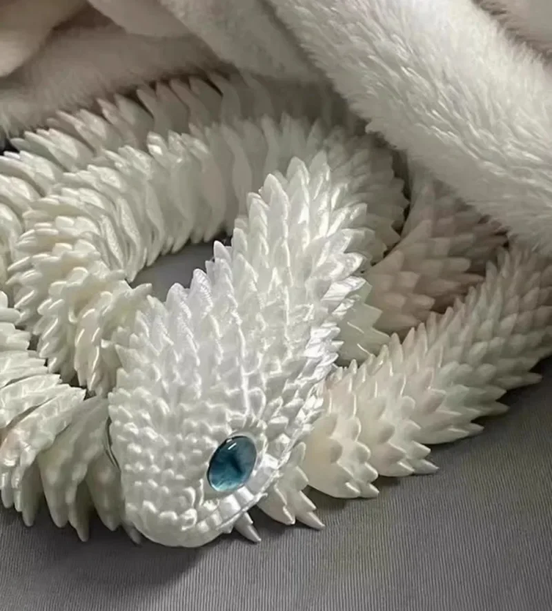 ثلاثية الأبعاد مطبوعة الأفعى المنقولة لعبة مشتركة دمية محاكاة ثعبان نموذج مكتب سطح المكتب الديكور لعبة الحرف اليدوية للأطفال هدية 30 سنتيمتر