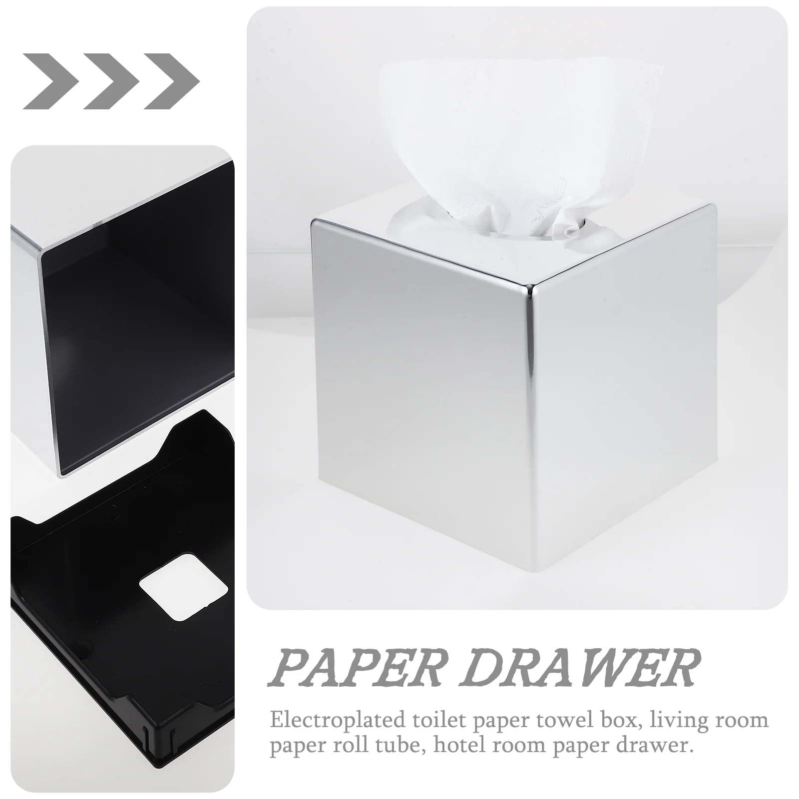 Tissue Box Cover Square Tissue Napkin Box Holder Container Decorative Napkin Box Home Decoration