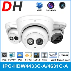 Dahua-IP監視カメラ6mp,4mp,IPC-HDW4631C-A poe cctv,マイク内蔵30m ir h.265 ipc,ホームセキュリティ保護用,hdw4433cアプリp2p